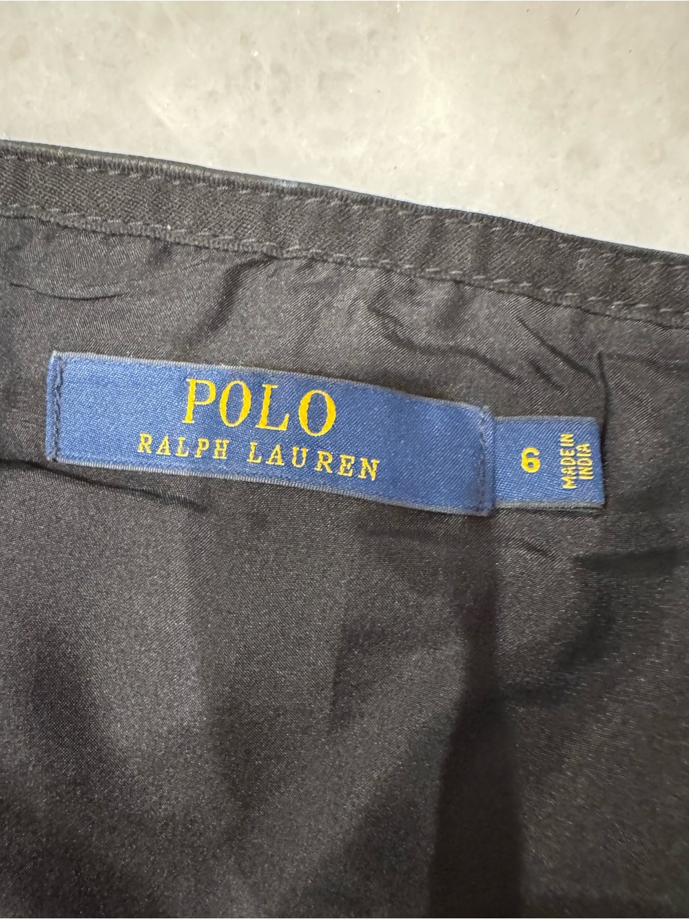 Polo by Ralph Lauren Black Leather Fringe Mini Skirt - Picture 4 of 4
